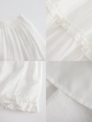 A-line Ruffled White Cake skirt
