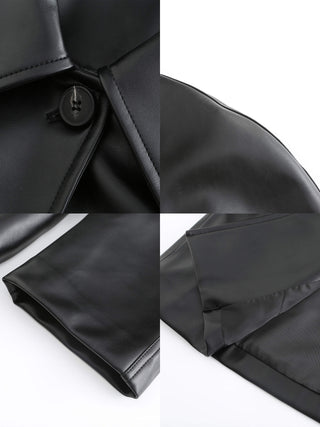 Oversized Faux Leather Jacket