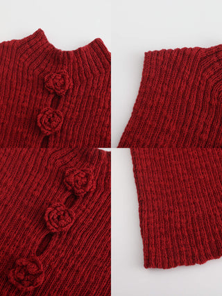 Flower 3D Sleeveless Knit Top
