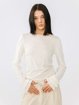 Lace Trim Long Sleeve Base Shirt