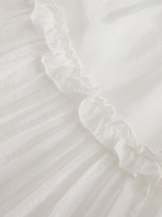 A-line Ruffled White Cake skirt