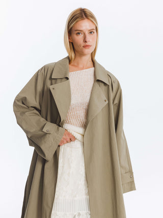 Oversized Large Lapel Long Trench Coat