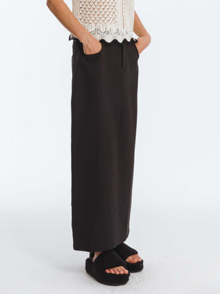 High Waist Long skirt with Back Slit