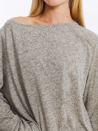 Loose Crew Neck Long Sleeve Knit Top