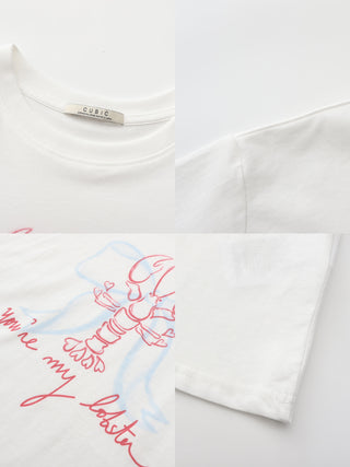 "You‘re my lobster" Printed White T-shirt