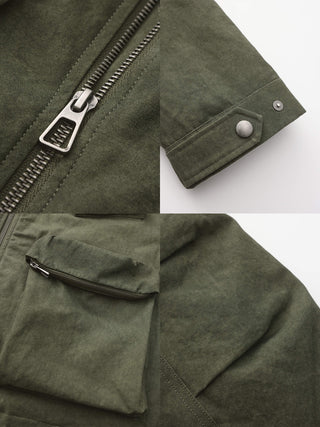 Puffer Coat with Zip and Flap Pockets