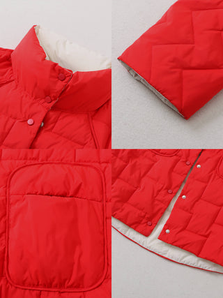 Stand Collar Buttoned Down Jacket