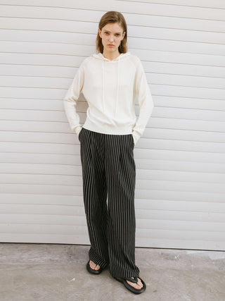 Retro Striped Straight Trousers