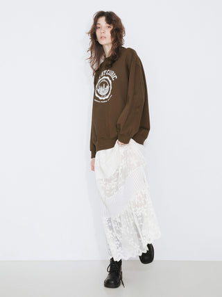 ONE BY CUBIC Oversized Crew Neck 100% Cotton Sweatshirt