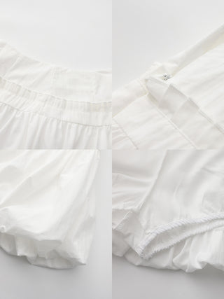 A-line Pleated Patchwork Bud Skirt