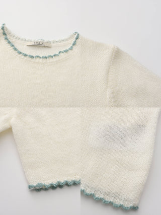 Half Sleeves Knitwear Jumper with Wool Blend