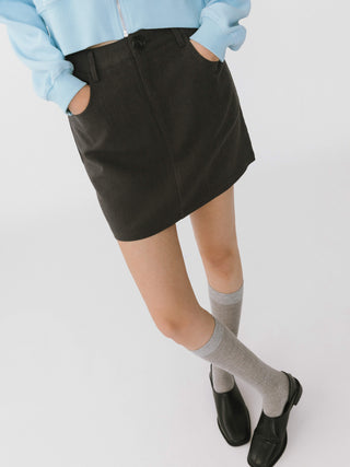 Heart Patch Tailored Mini Skirt