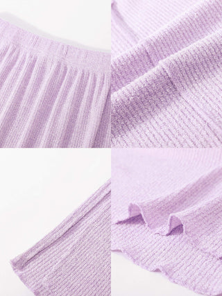 A-line Ribbed Knit Midi Skirt