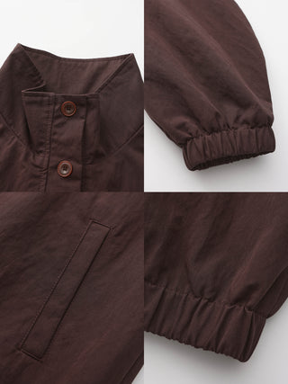 Maroon Oversized Cotton Jacket