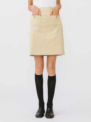 A Line Corduroy Skirt