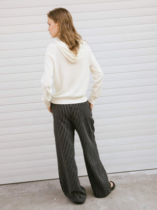 Retro Striped Straight Trousers