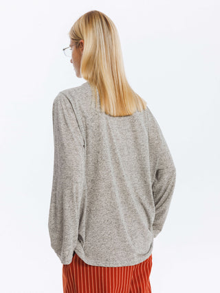 Loose Crew Neck Long Sleeve Knit Top