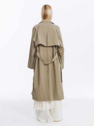 Oversized Large Lapel Long Trench Coat