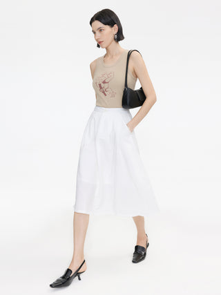A-line High Waisted Skirt