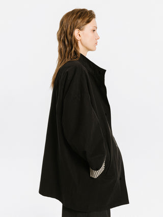 Funnel Neck Reversible Trench Coat