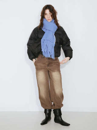 Cropped High Neck Down Coat