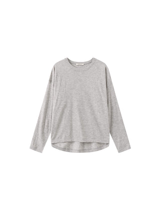 Crew Neck Long Sleeve Top with Wool Blend