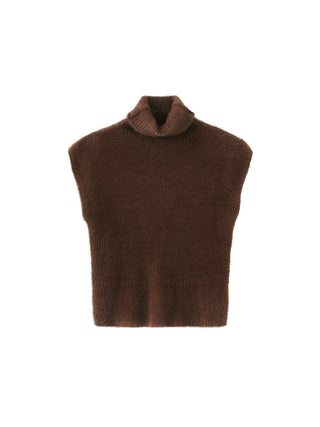 Short-Sleeve Fluffy Knit Sweater