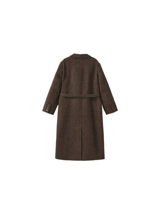 ONE BY CUBIC Straight Wool Blend Long Coat