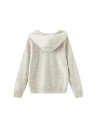 Seamless All-Wool Sweater With Hoodie
