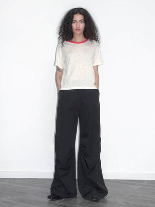 Loose Parachute Trousers with Elastic Waist