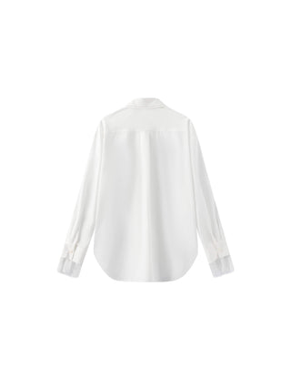 Double Wing Collar Shirt with Detachable Lace Collar