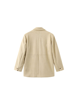 ONE BY CUBIC Silky Tailored Suede Jacket