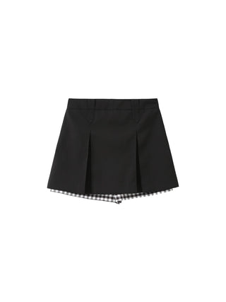 Checkered Peekaboo Mini Skirt