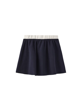 Drawstring Waist A-line Sweat Skirt