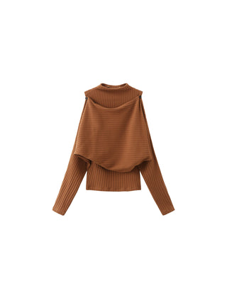 Detachable Knit Long Sleeve Top