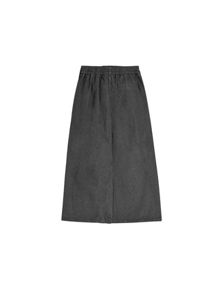 Denim Elasticated Maxi Skirt