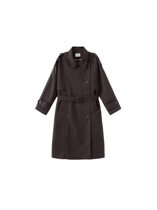 Double Breasted Trench Coat with Belt