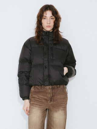 Cropped High Neck Down Coat