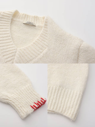 V-Neck Alpaca Knitwear Jumper