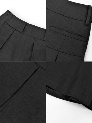 High Waist Pleated A-line Skirt