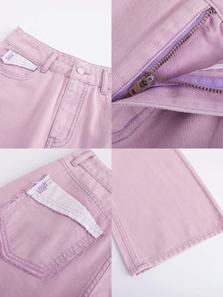 Asymmetric Pocket Classic Jeans