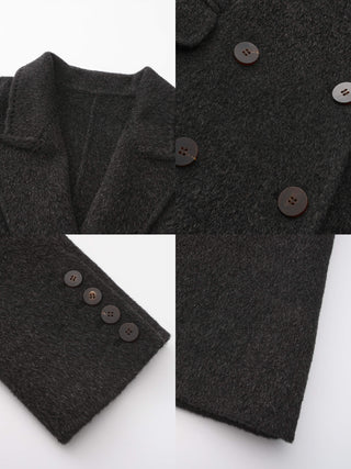 ONE BY CUBIC Straight Wool Blend Long Coat