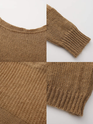 Off The Shoulder Stacked Long Sleeved Sweater