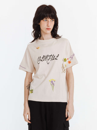 Floral Embroidered Casual T-shirt