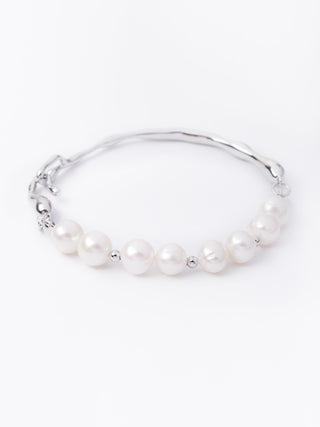 Natural Pearl Drip Silver Bracelet