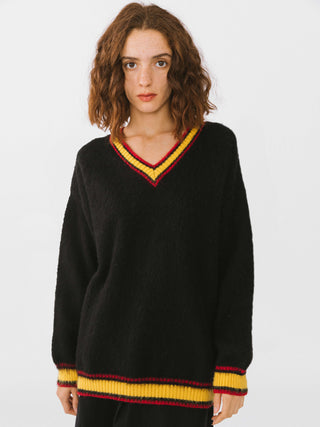 Knitted V-Neck Pullover