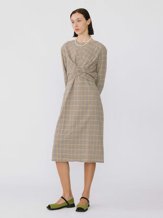 Plaid Round Neck Dress