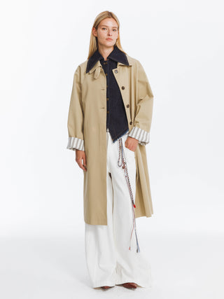 Macintosh Trench Coat with Striped Lining