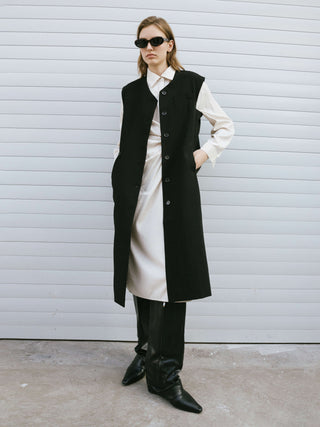 V-neck Long Tailored Vest