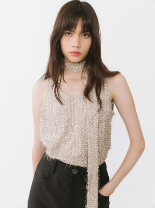 Sequin Knit Tank Top
